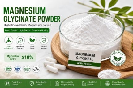Magnesium Glycinate Powder Supplier Food Grade Magnesium Glycinate Bulk Ingredient