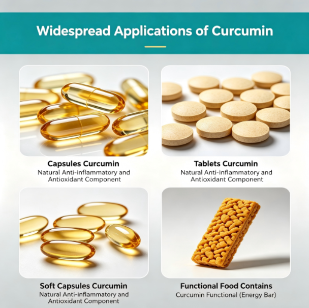 Curcumin 95% Pulver für Kapseln, Rohstoffe für Tabletten und Softgel-Ergänzungsmittel